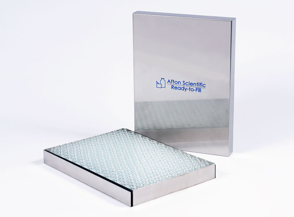Afton Stock Kits showing glass vials with our branded trays